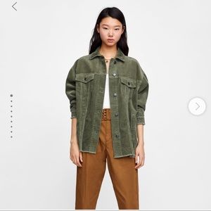 Zara oversized corduroy jacket